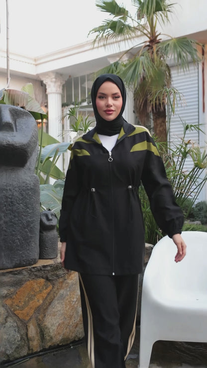 Modest Sport Tracksuit Set for Women - Hijab-Friendly Activewear